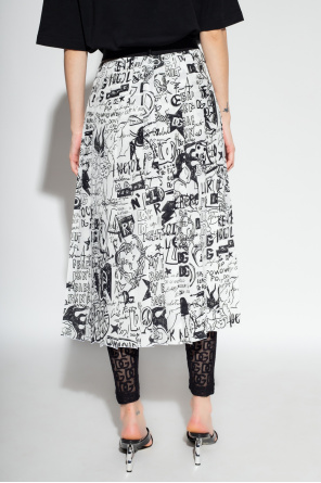 Dolce chain-detail & Gabbana Pleated skirt
