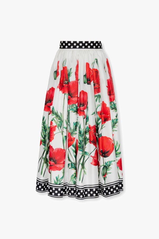 Violet Dolce & Gabbana Ceintures Skirt with floral motif