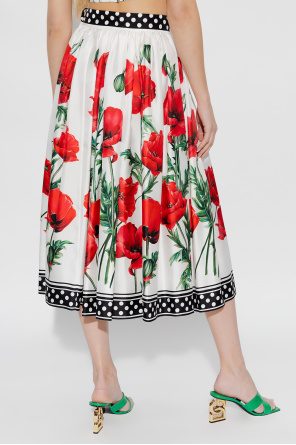 Violet Dolce & Gabbana Ceintures Skirt with floral motif