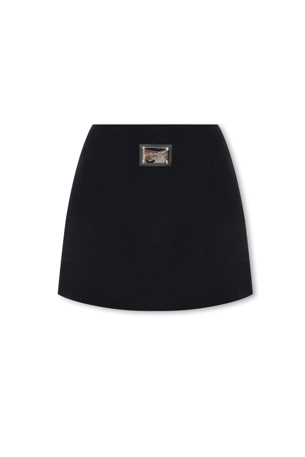 Dolce & Gabbana ruffle-trimmed lace thong Mini skirt