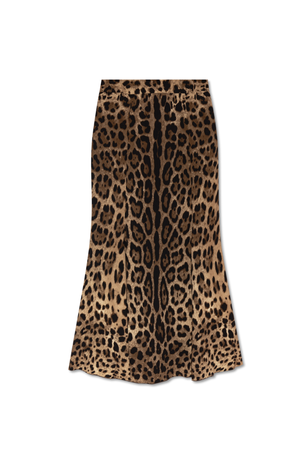 dolce gestrickter & Gabbana Leopard print skirt