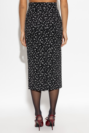 Dolce & Gabbana Silk Floral Pencil Skirt