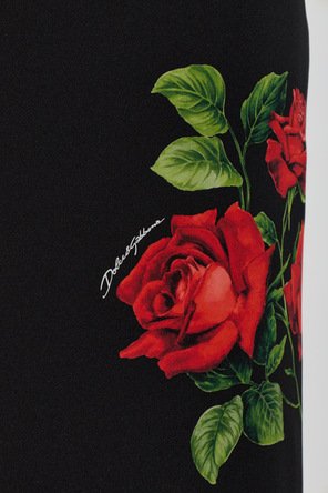 Dolce & Gabbana Silk skirt with floral motif