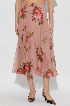 Dolce & Gabbana Seidenkleid mit Blumenmuster