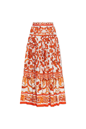 Falda larga con estampado "Majolica"