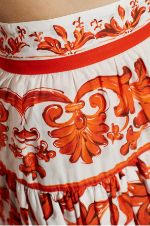 Dolce & Gabbana Falda larga con estampado "Majolica"