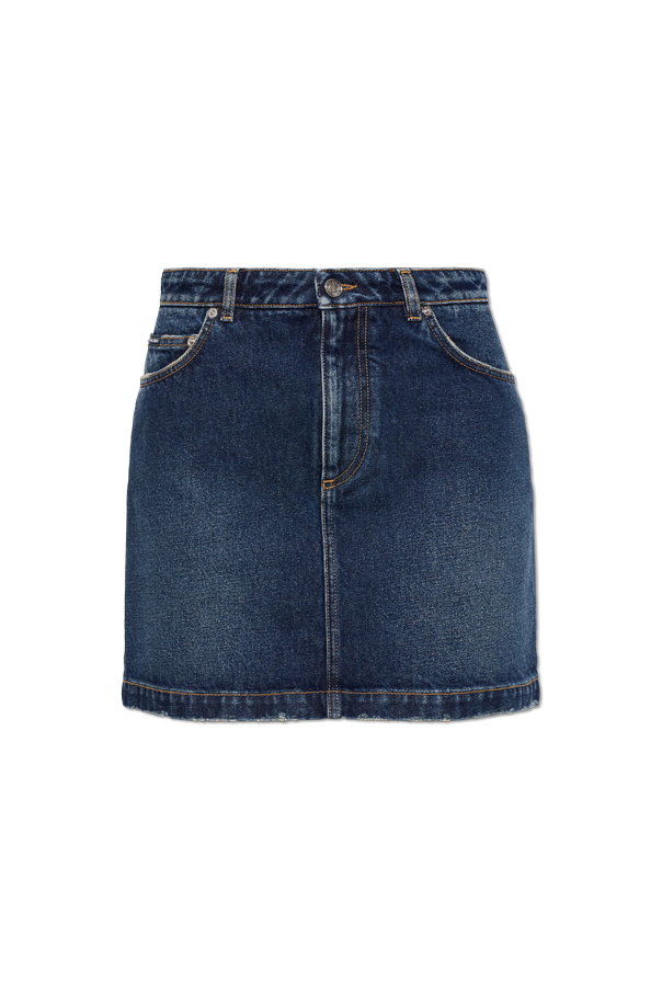 Denim skirt with a 'vintage' effect od Dolce & Gabbana