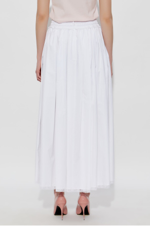 Dolce & Gabbana Cotton skirt with lace inserts