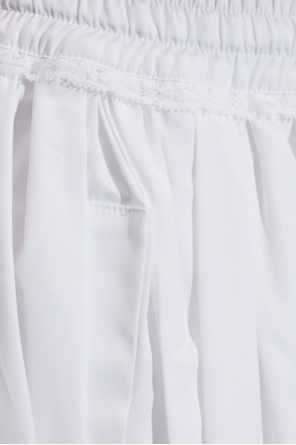 Dolce & Gabbana Cotton skirt with lace inserts