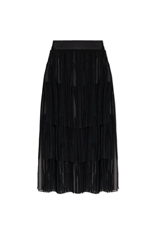 Silk skirt with leather fringes od Dolce & Gabbana