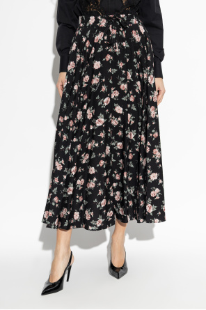 Dolce & Gabbana Silk skirt with floral motif