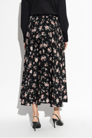 Dolce & Gabbana Silk skirt with floral motif