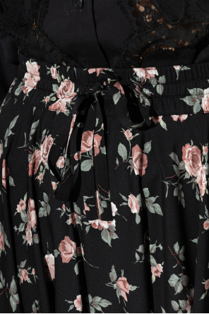 Dolce & Gabbana Silk skirt with floral motif