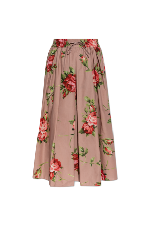 Floral motif skirt