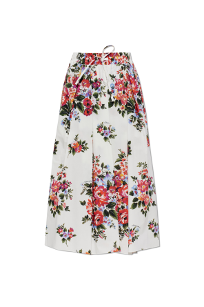 Floral motif skirt