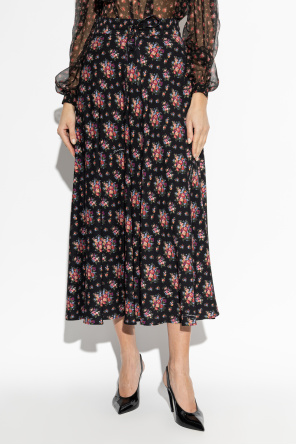 Dolce & Gabbana Silk skirt with floral motif