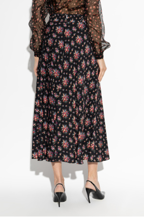 Dolce & Gabbana Silk skirt with floral motif