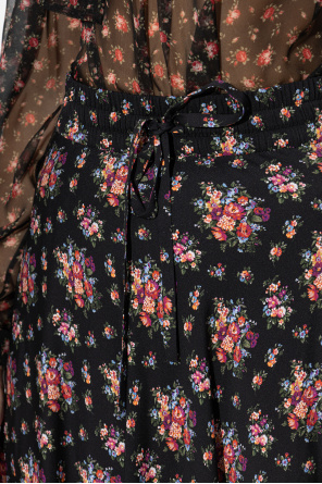 Dolce & Gabbana Silk skirt with floral motif
