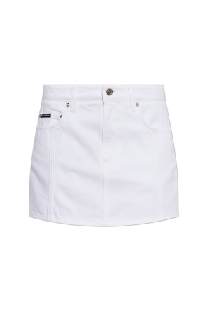 Short denim skirt