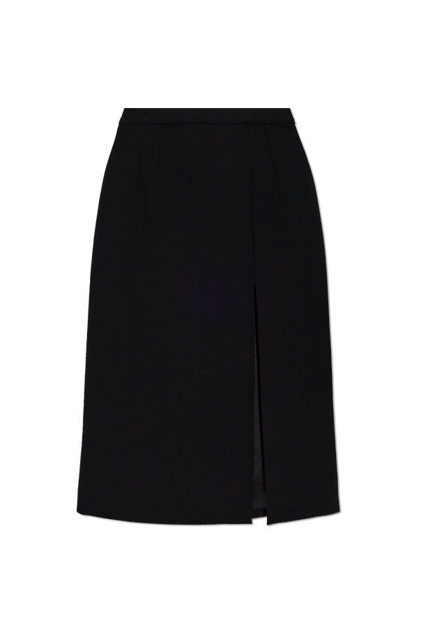 Wool skirt with a slit od Dolce & Gabbana