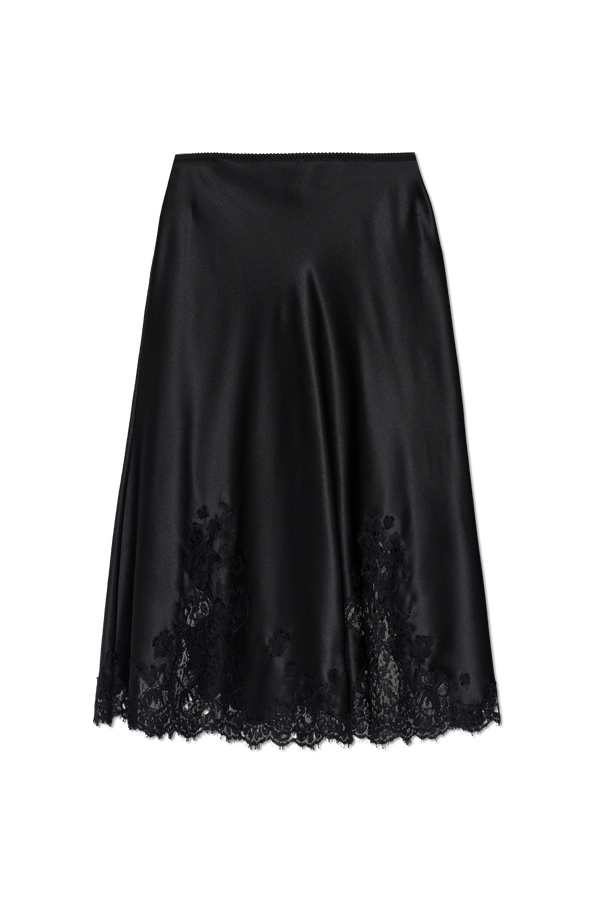 Silk Skirt with Lace Trim od Dolce & Gabbana
