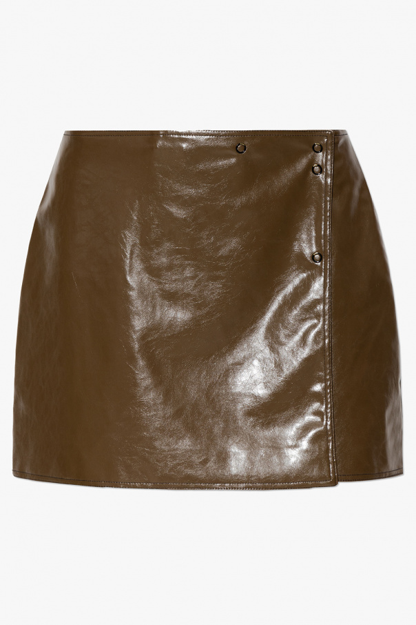 Ganni Faux leather skirt