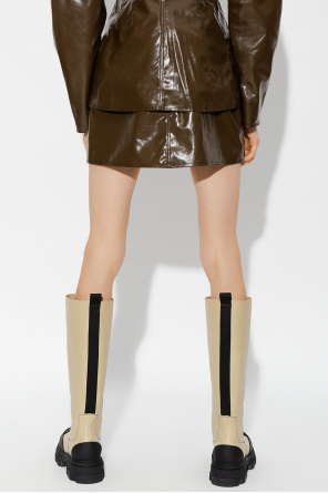Ganni Faux leather skirt