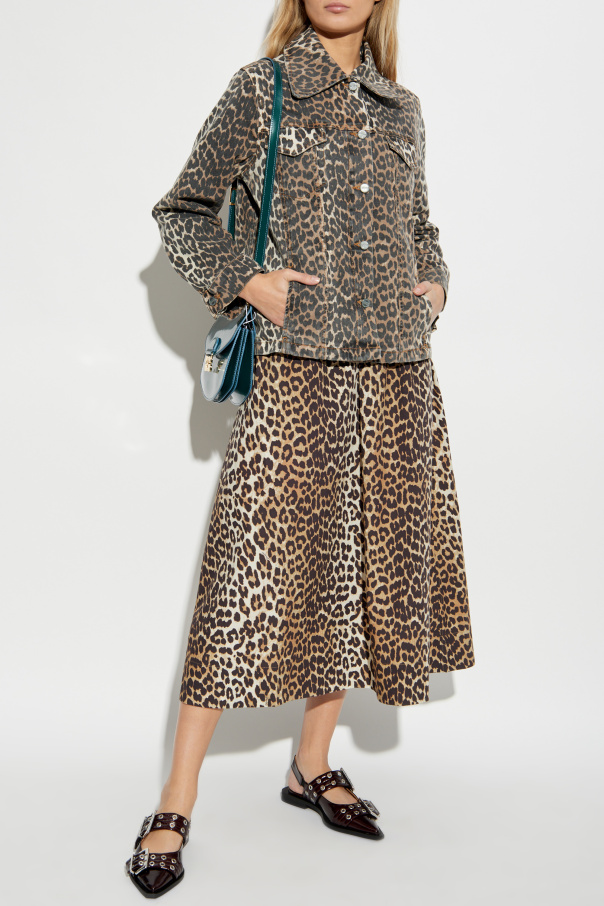 Ganni Animal print skirt