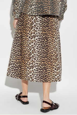 Ganni Animal print skirt