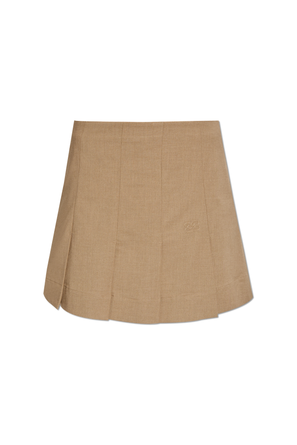 Ganni Short pleated skirt