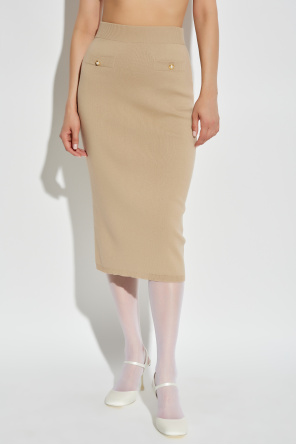 Alessandra Rich Spódnica z dekoracyjnymi kieszeniami