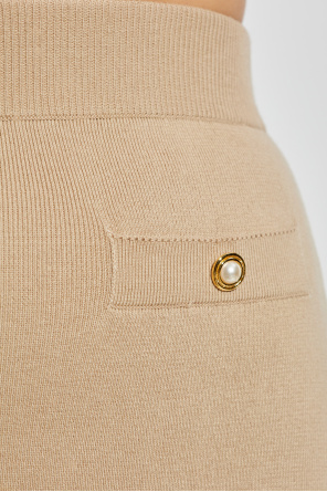 Alessandra Rich Spódnica z dekoracyjnymi kieszeniami