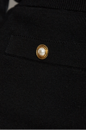 Alessandra Rich Spódnica z dekoracyjnymi kieszeniami