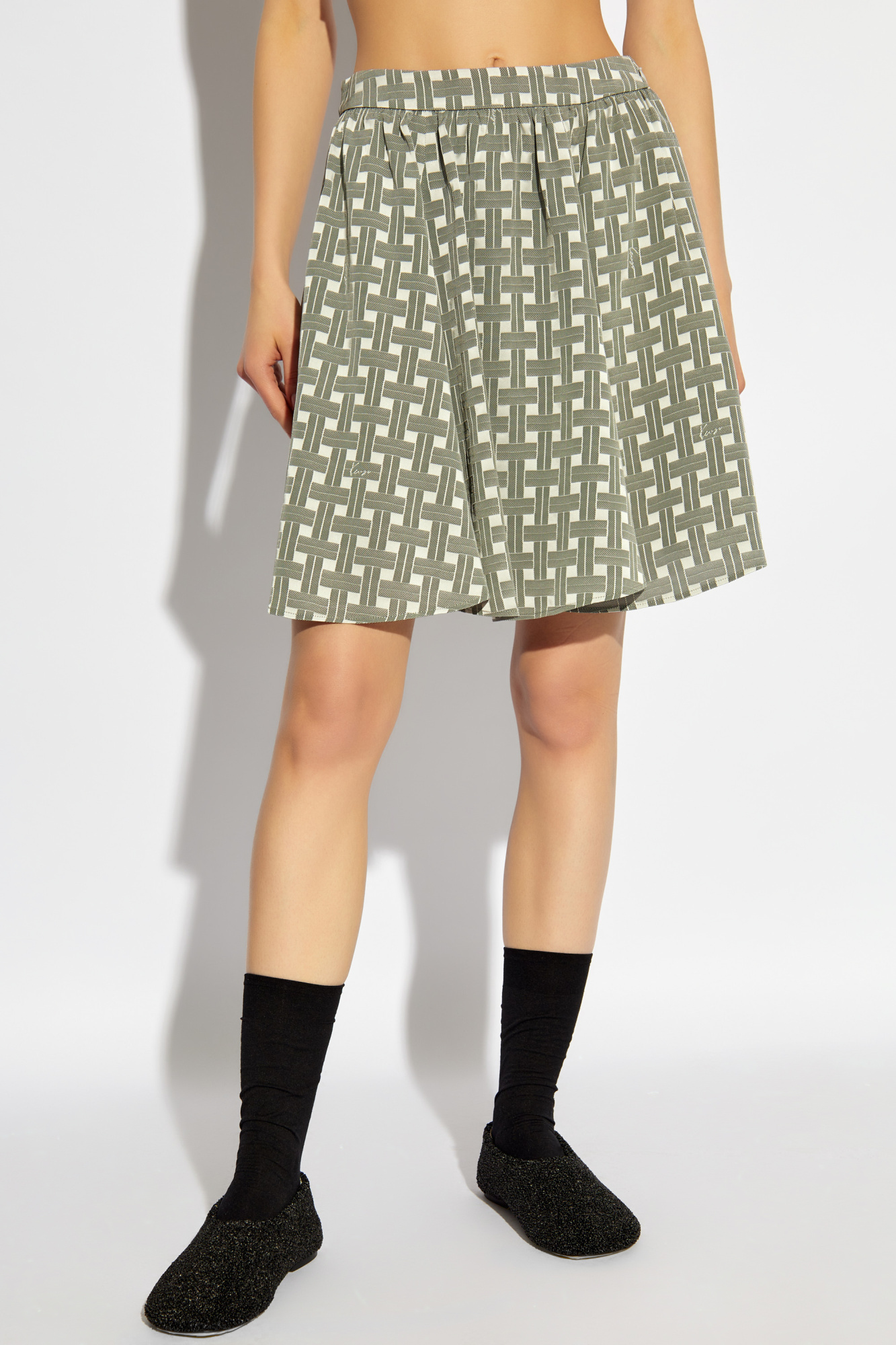 Kenzo Plaid pattern skirt