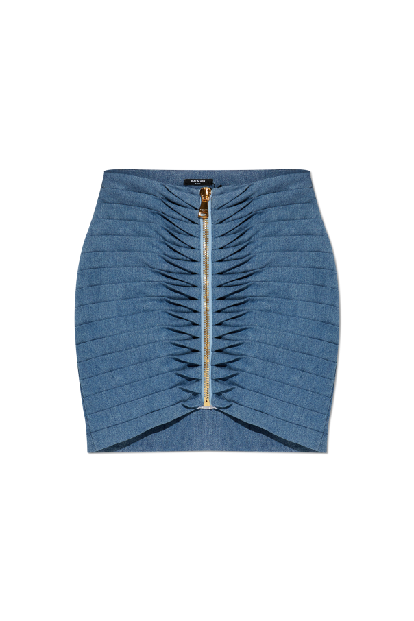 Denim skirt with darts od Balmain