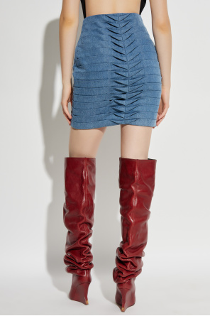 Balmain Falda vaquera con pinzas