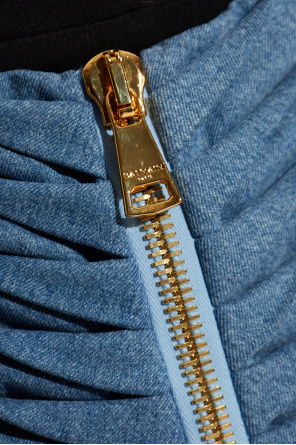 Balmain Falda vaquera con pinzas