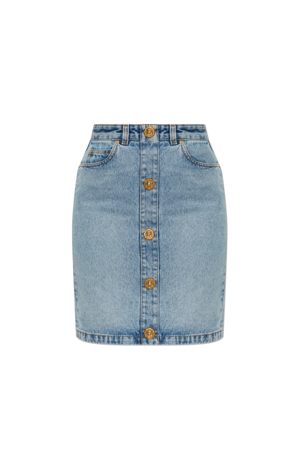 Denim skirt with decorative buttons od Balmain