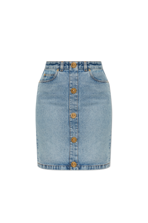 Falda vaquera con botones decorativos