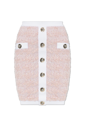 Tweed skirt with lurex thread