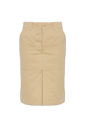 Cotton skirt with slit