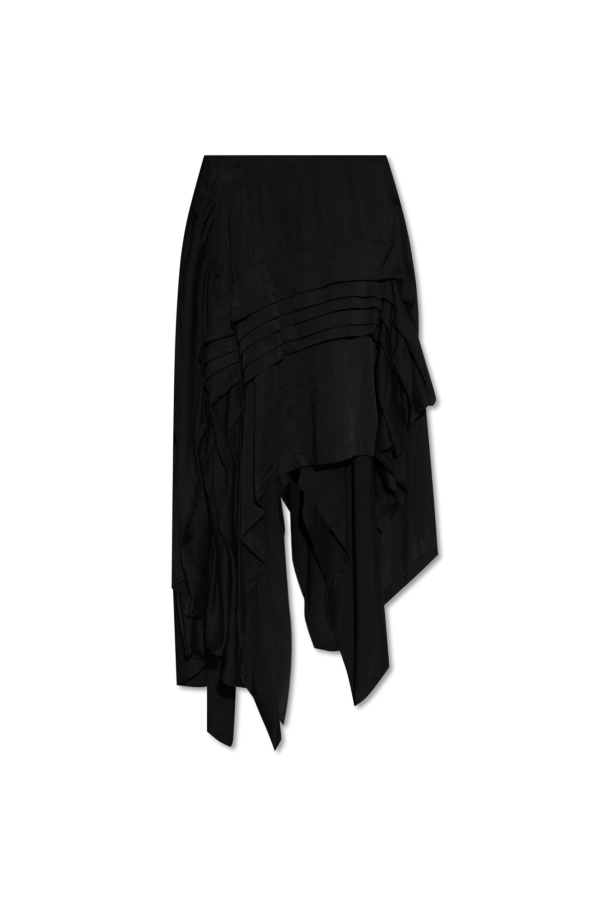 Yohji Yamamoto Spódnica z asymetrycznym wykończeniem