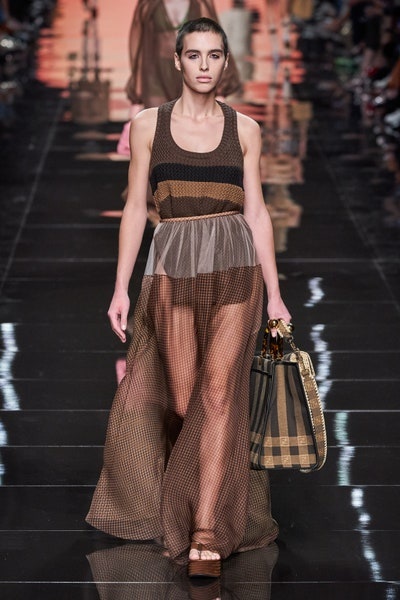 fendi sheer skirt