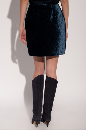 fendi padded Velvet skirt