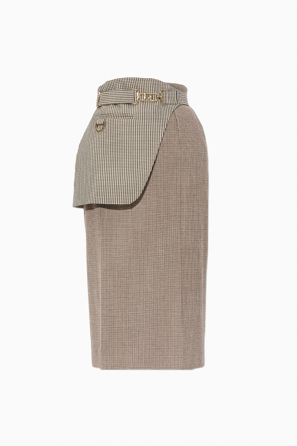Fendi wallet Skirt with wide belt