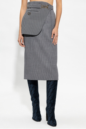 fendi sleeve Skirt with waist belt