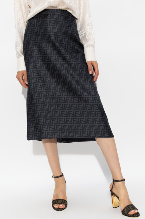 Fendi Silk skirt with monogram