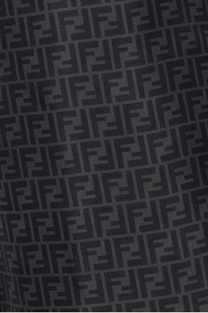Fendi FF-logo fendi logo-embroidered cropped T-shirt