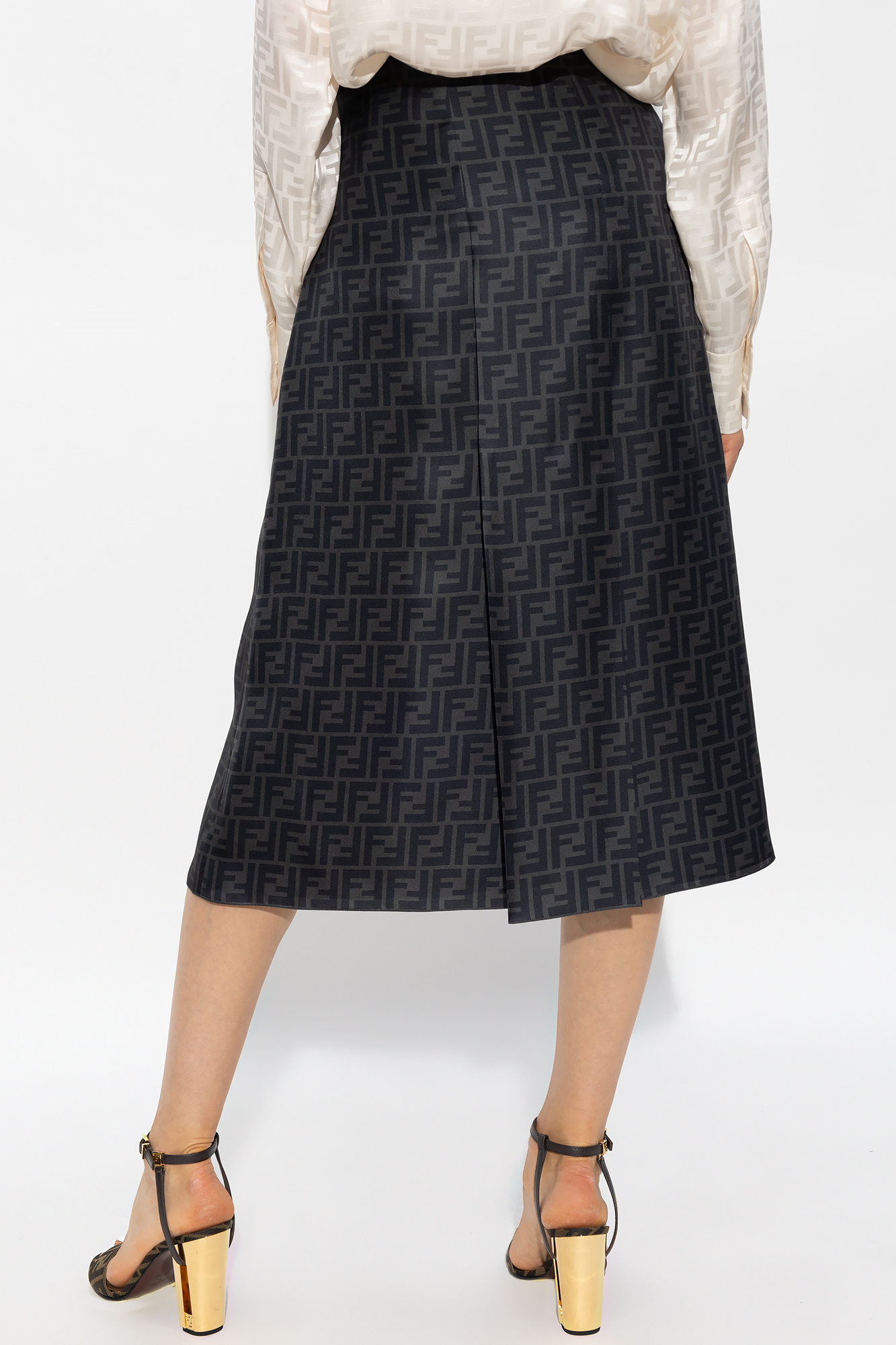 Fendi Silk skirt with monogram