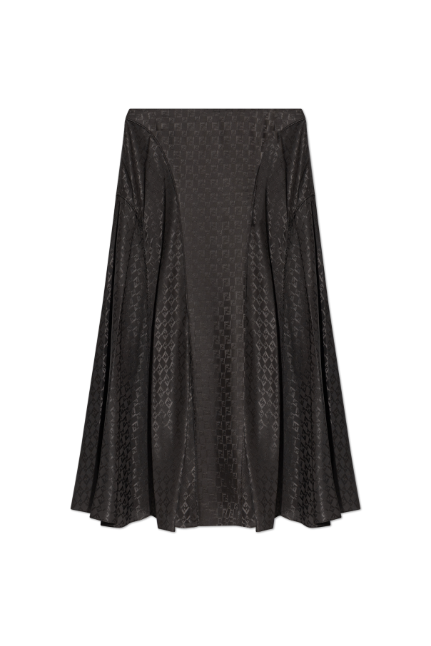 Silk skirt with monogram od Fendi